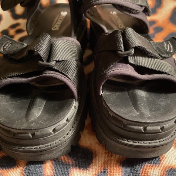 Vtg Y2K Skechers black platform grunge sandals - Picture 5 of 6